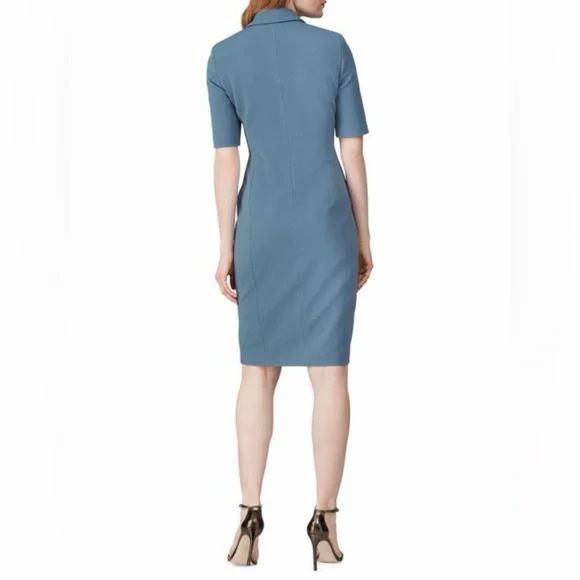 Badgley Mischka Blue Blazer Crepe Dress - Picture 2 of 6